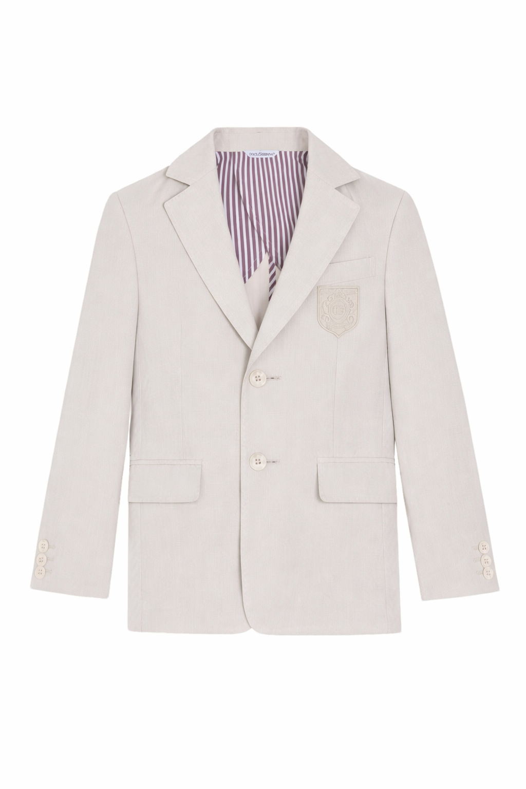 Blazer per bambino Dolce & Gabbana Kids beige con revers a lancia L41E97 FU4LH A3791 DOLCE & GABBANA KIDS