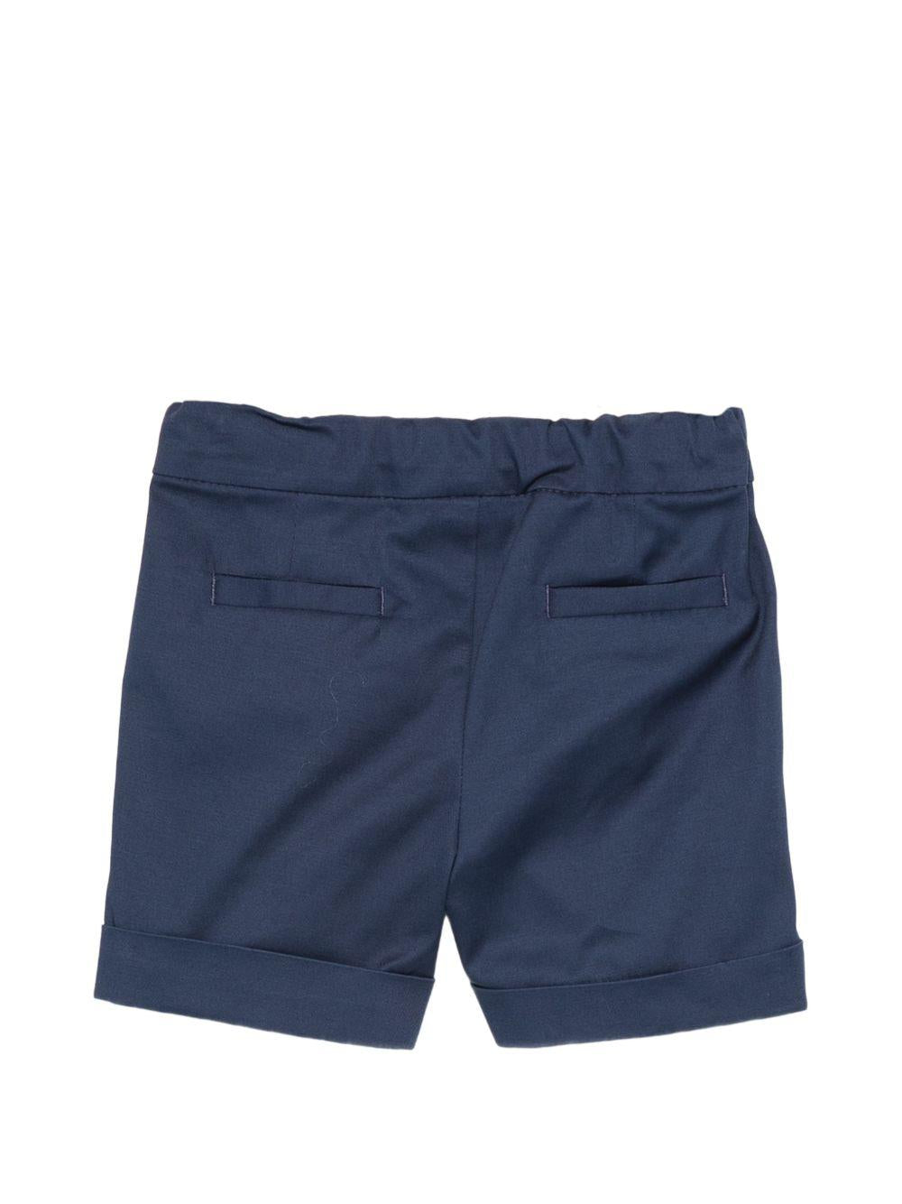 Shorts per neonato Balmain Kids blu con passanti per cintura BY6679 G0197 620 BALMAIN KIDS