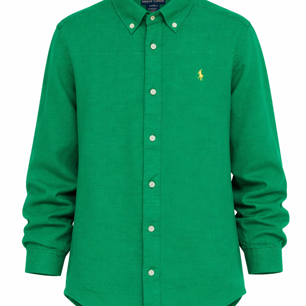 Camicia per bambino Polo Ralph Lauren Kids verde con caratteristico logo Polo Pony 322967600 501 Ralph Lauren kids