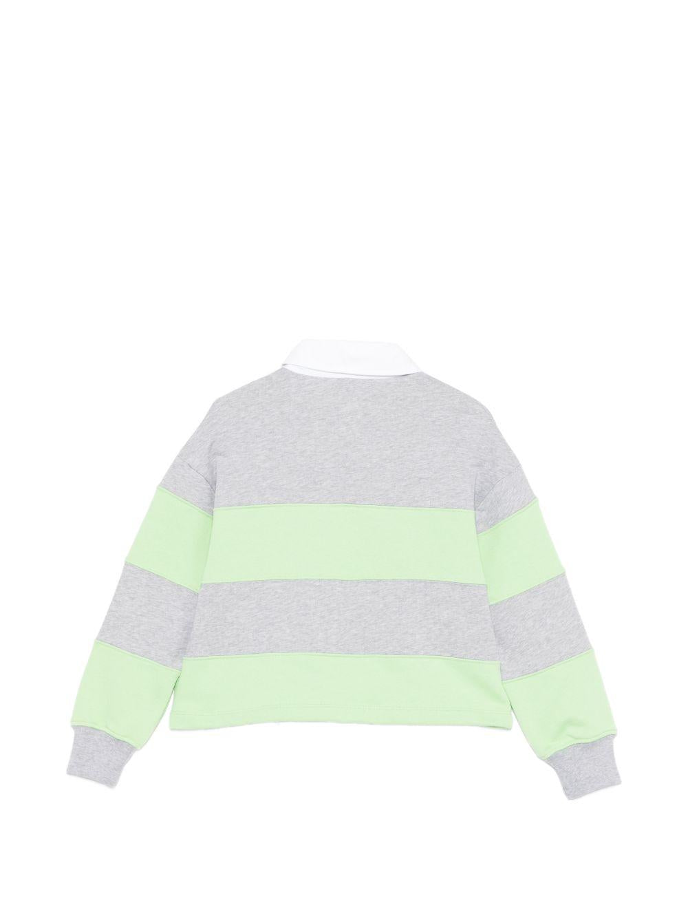 T-shirt per bambina MSGM Kids grigia con motivo a righe S6MSJGSW027 MS077 MSGM KIDS