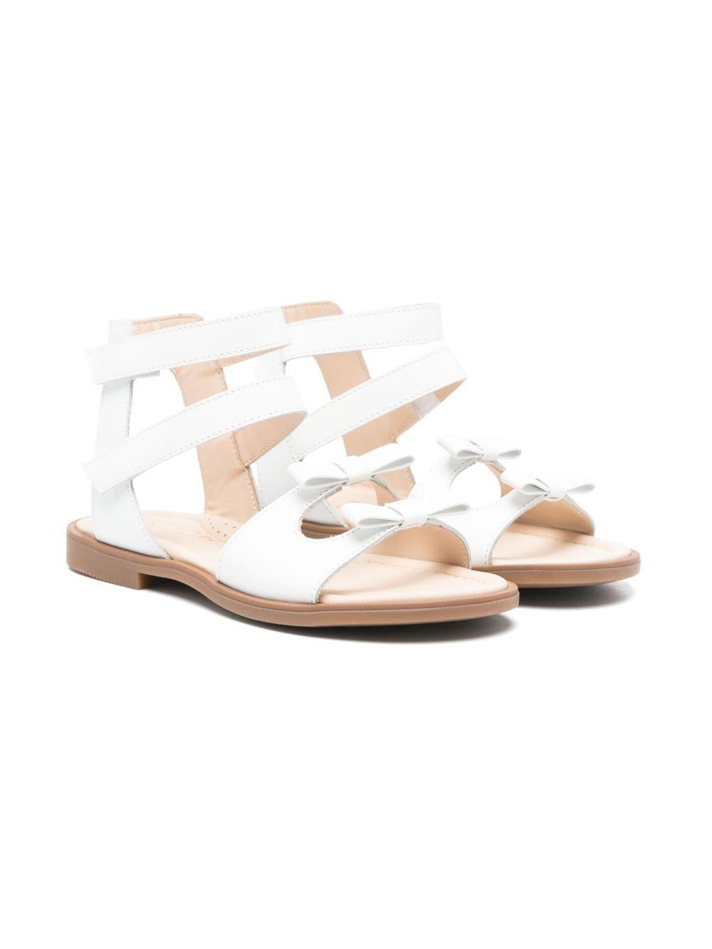 Sandali per bambina Florens bianco con fiocco F9584 16B FLORENS