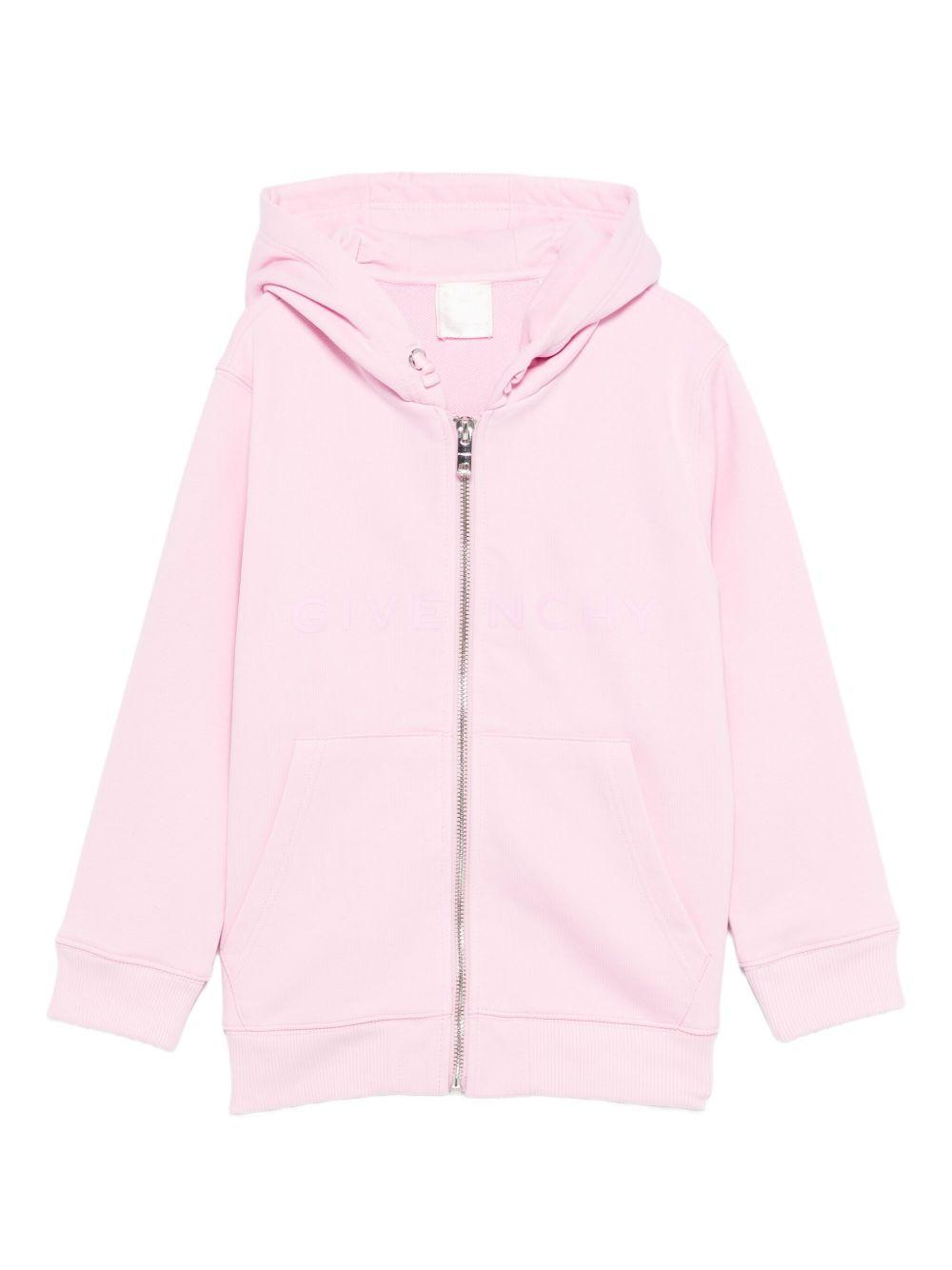 Felpa per bambina Givenchy Kids rosa con cappuccio H30939 46N GIVENCHY KIDS