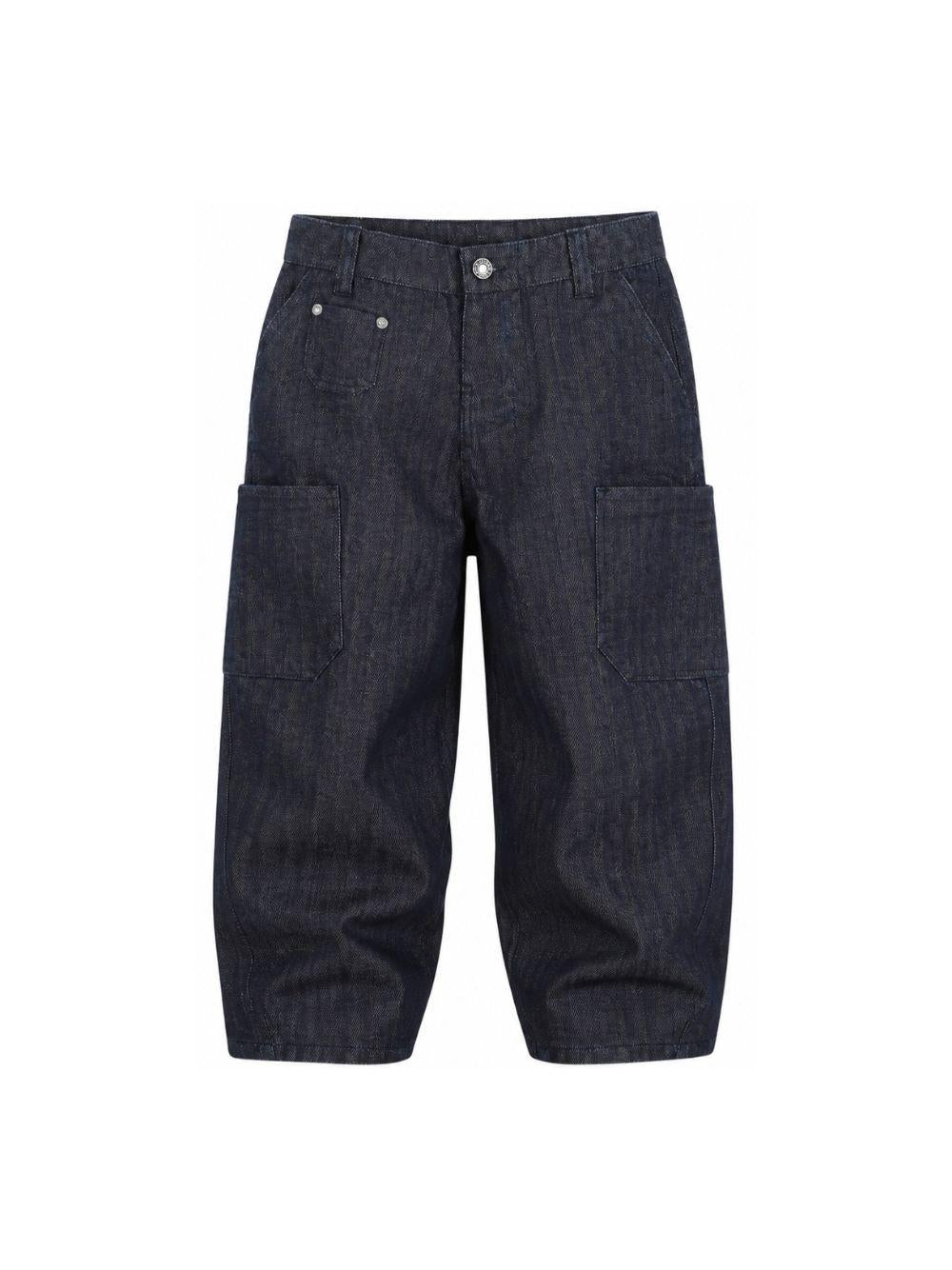 Jeans per bambino Givenchy Kids in denim con motivo pied-de-poule H31397 Z35 GIVENCHY KIDS