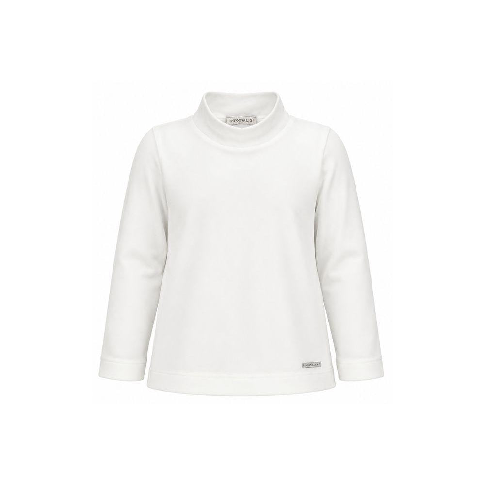 T-shirt per bambina Monnalisa Kids bianca a collo alto 17HLUP 8201 0001 MONNALISA KIDS