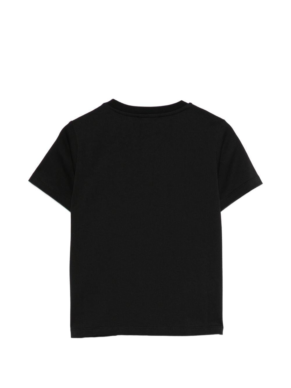 T-shirt per bambina Balmain Kids nera con logo sul davanti BY8Q21 Z3672 930BC BALMAIN KIDS