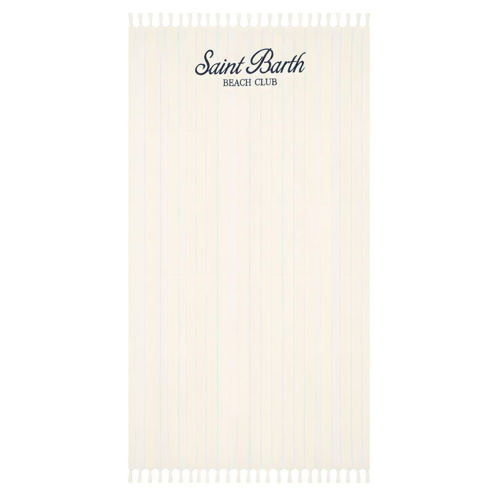 Telo mare MC2 Saint Barth beige e giallo con motivo a righe FOUL002 02600L MC2 ST. BARTH KIDS