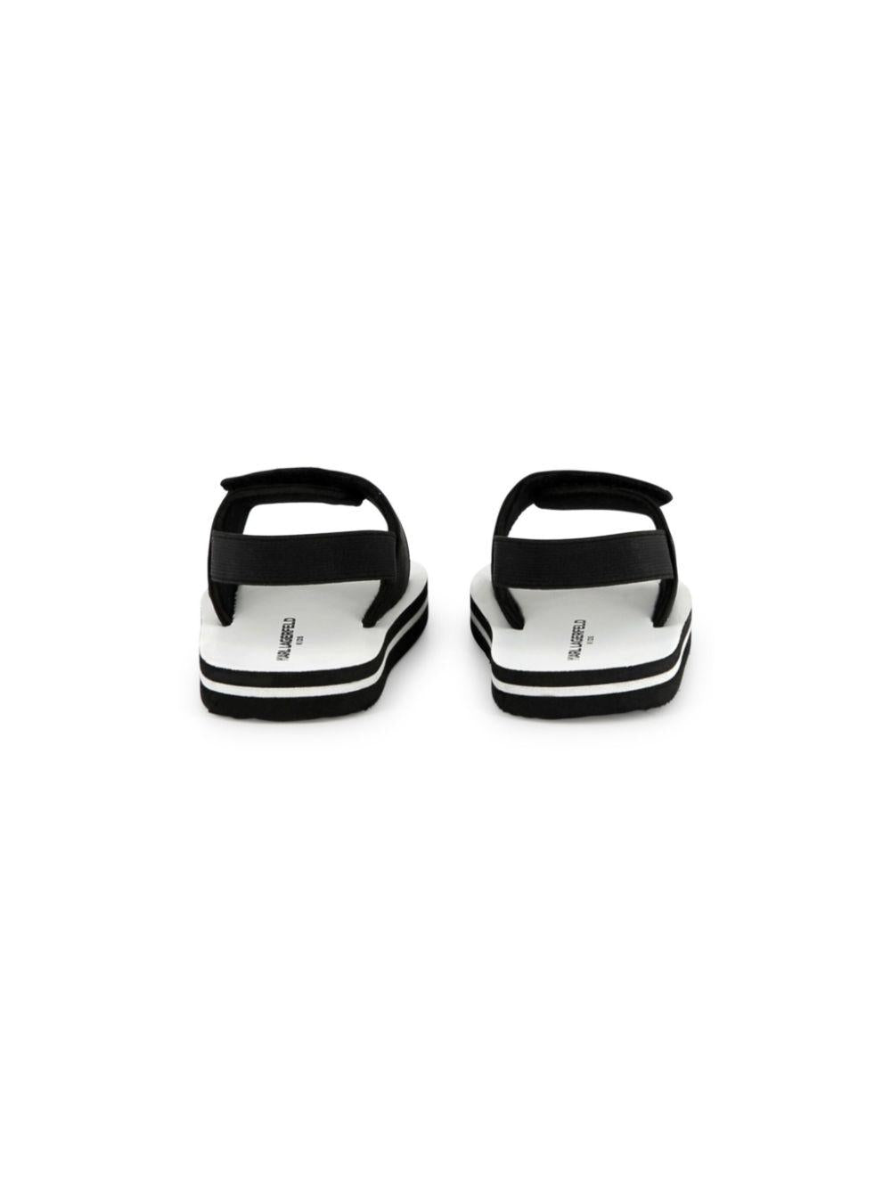 Sandali con stampa Choupette per bambina Karl Lagerfeld Kids nero con soletta con logo Z30384 09B KARL LAGERFELD KIDS