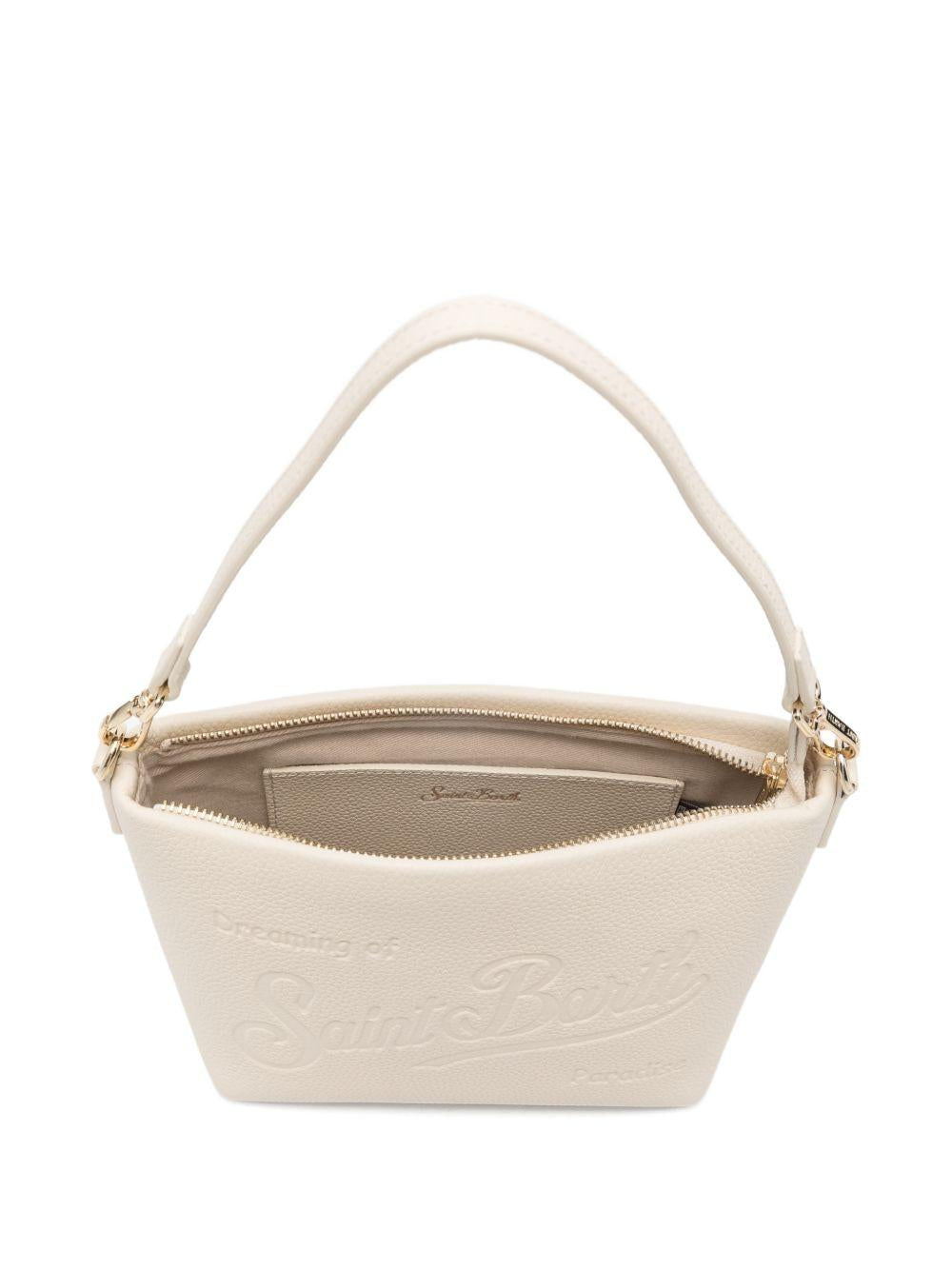 Borsa Aline MC2 Saint Barth bianca con logo goffrato ALI0034 01516L MC2 ST. BARTH KIDS