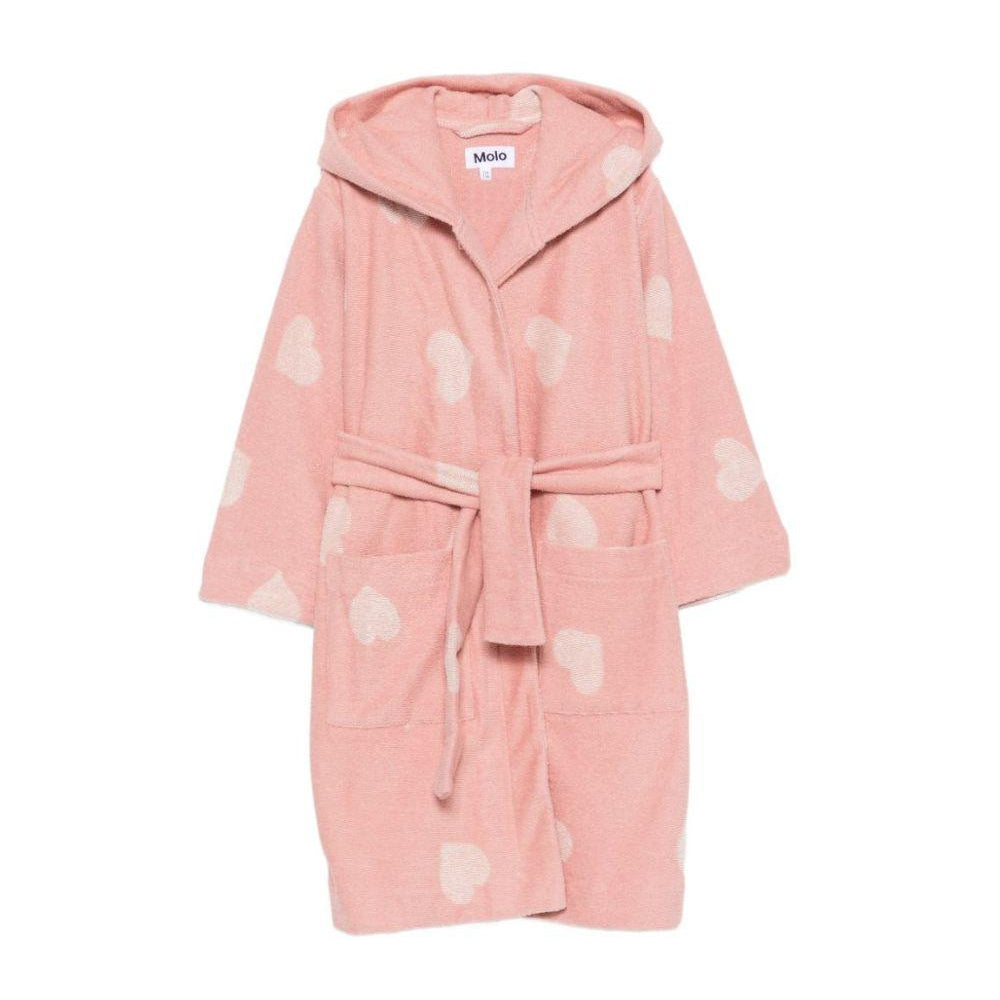Accappatoio per bambina Molo Kids rosa con motivo a cuori 7W26W401 5873 MOLO KIDS