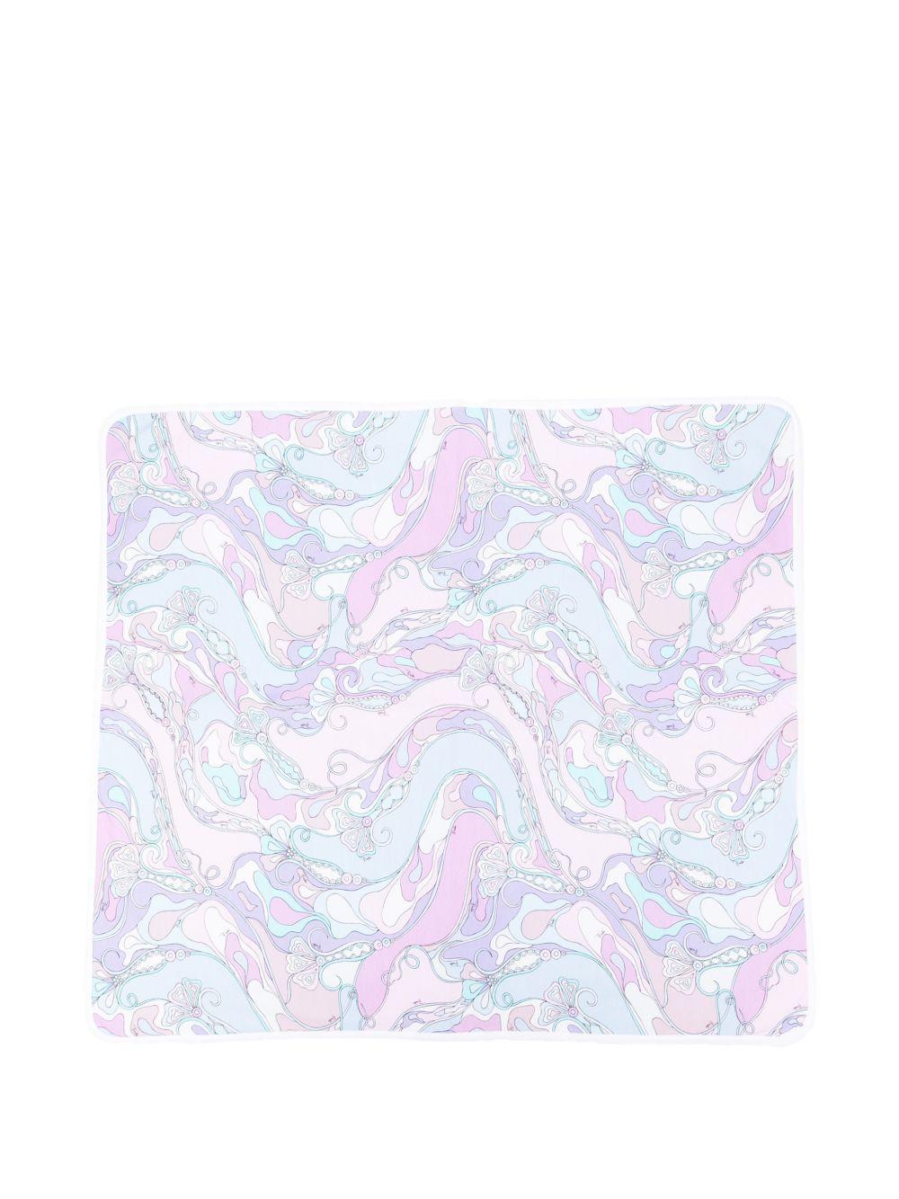 Coperta per neonata Emilio Pucci Junior multicolore con stampa astratta PZ0010 Z3344 51SCE EMILIO PUCCI KIDS