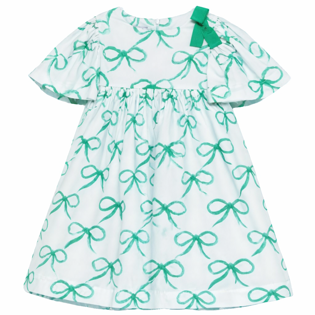Abito per bambina Mi Mi Sol azzurro con stampa fiocco MFAB763V1TS1116 LTB MIMISOL KIDS
