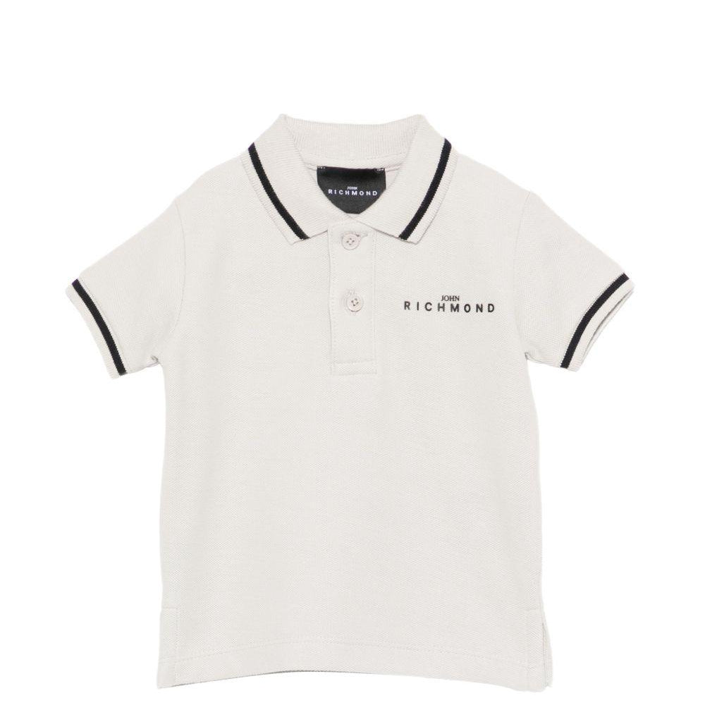 Polo per neonato John Richmond Junior beige con colletto a coste RIP26010PO BLUE VAPOR JOHN RICHMOND KIDS