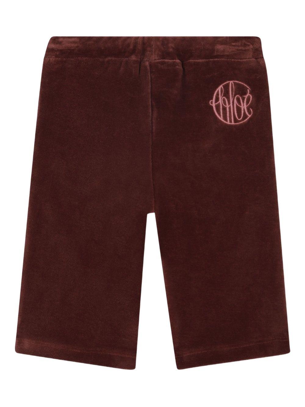 Set tuta sportiva per neonata Chloé Kids rosso con logo ricamato C20722 958 CHLOE' KIDS