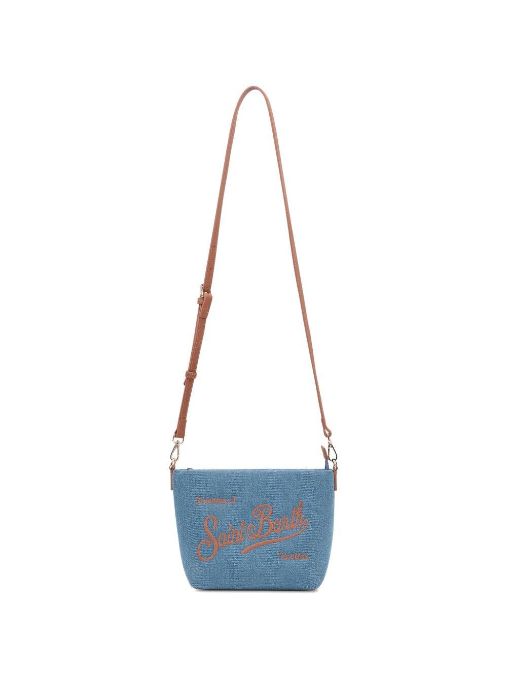 Borsa a spalla Aline MC2 Saint Barth in denim con manico superiore ALI0034 01515L MC2 ST. BARTH KIDS