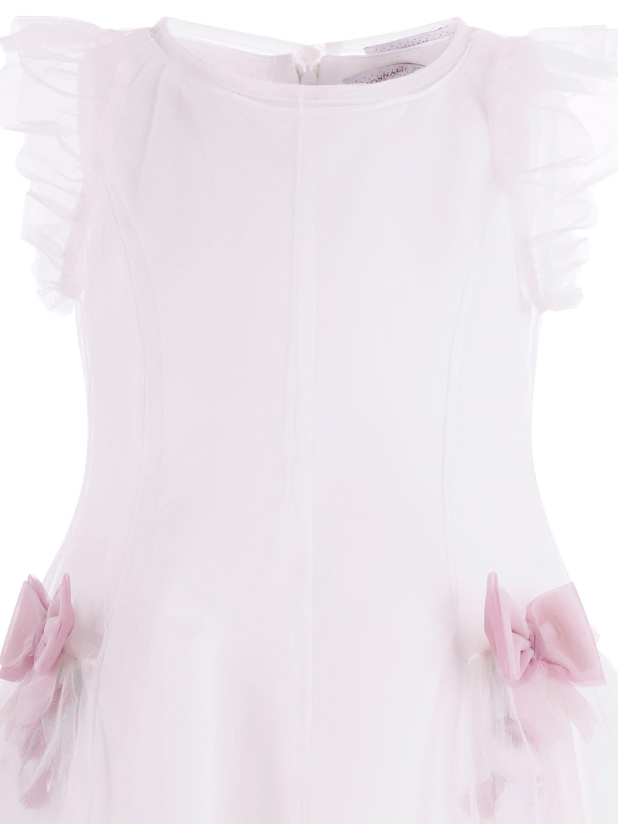 Abito per bambina Monnalisa bianco con fiocco 71G905 T9945 0191 MONNALISA KIDS