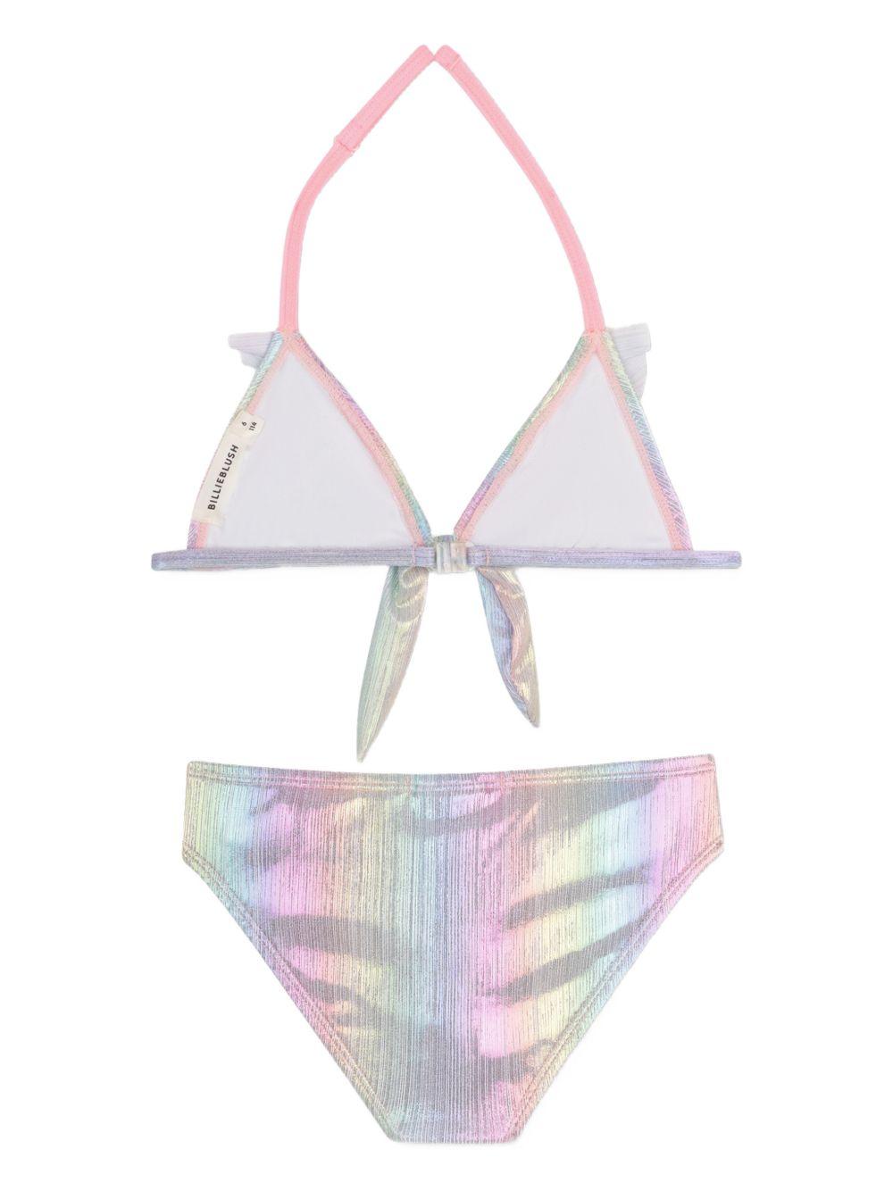 Bikini per bambina Billieblush multicolore con dettaglio ruches U21974 Z41 BILLIEBLUSH KIDS