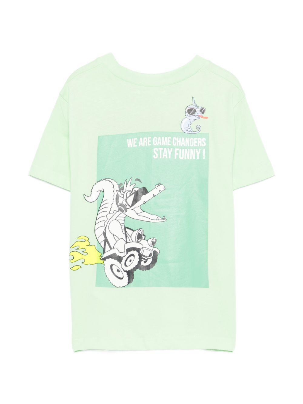 T-shirt per bambino Billieblush verde con stampa grafica U21703 735 BILLIEBLUSH KIDS