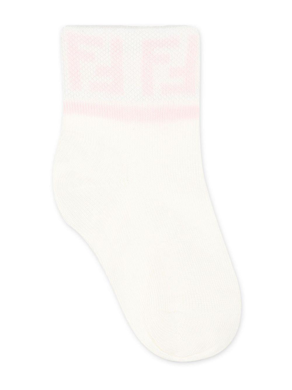 Calzini per neonata Fendi Kids multicolore con logo ricamato (5 paia) BFN038 ASQV F1PMK FENDI KIDS