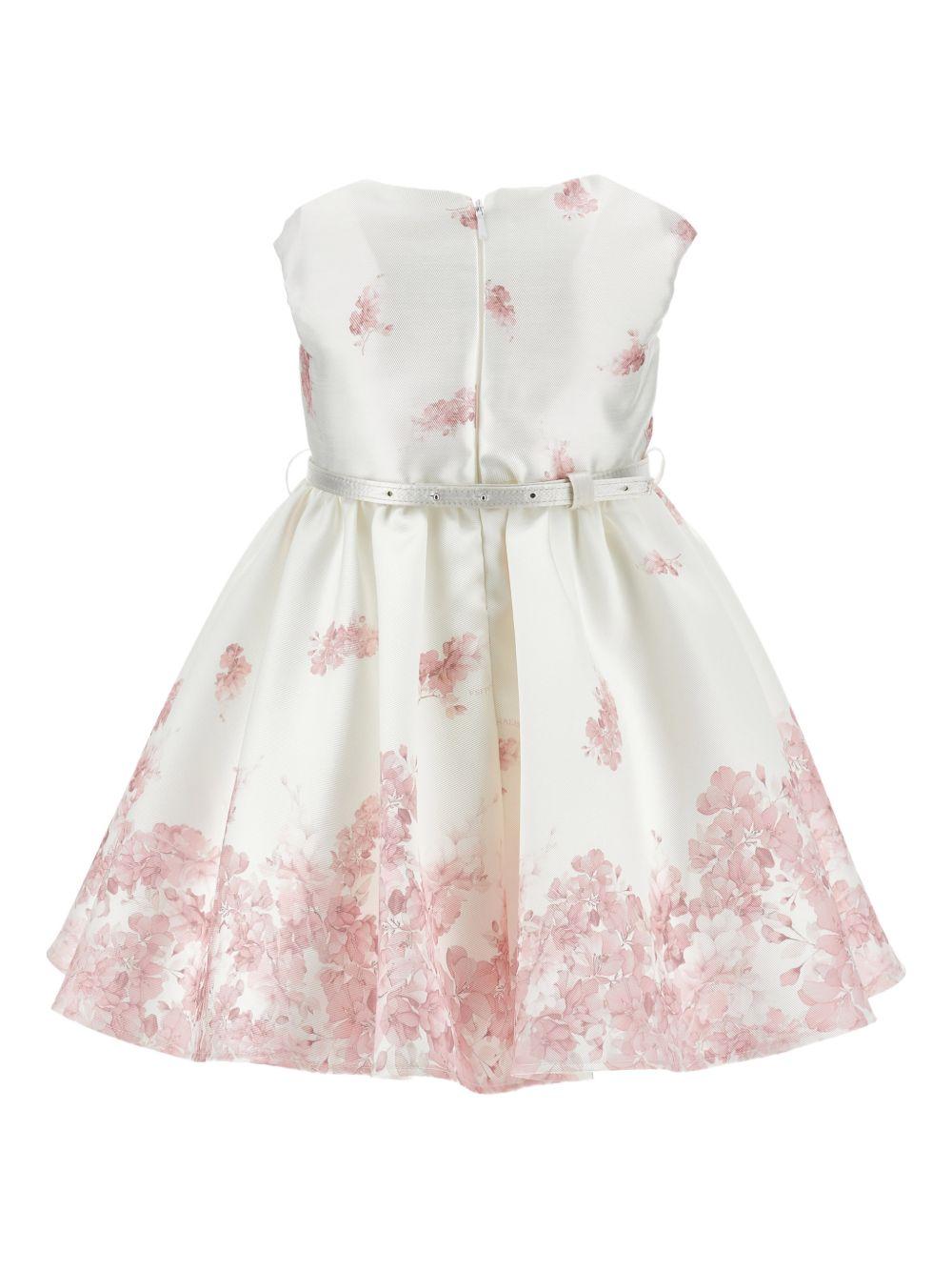 Abito per neonata Monnalisa bianco con stampa a fiori 73G905 7673 0191 MONNALISA KIDS