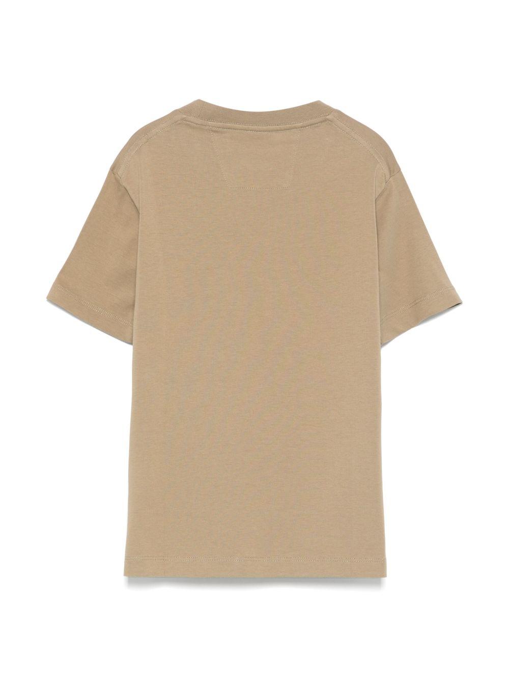 T-shirt con logo per bambino C.P. Company Kids beige con orlo dritto CUM00ILAA17 20262 C.P.COMPANY KIDS