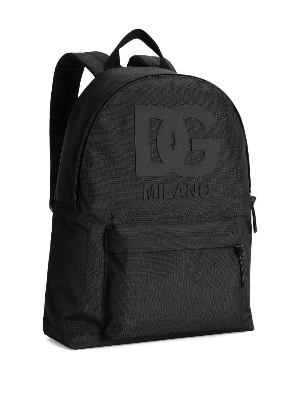 Zaino per bambino Dolce & Gabbana Kids nero con logo goffrato EM0074 AM224 80999 DOLCE & GABBANA KIDS