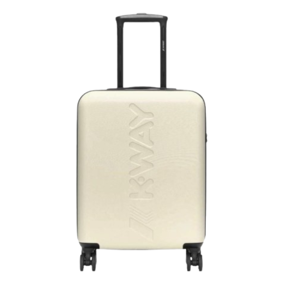 Trolley rigido da viaggio K-Way Kids beige con sistema di chiusura con combinazione K11416W L35 K-WAY KIDS