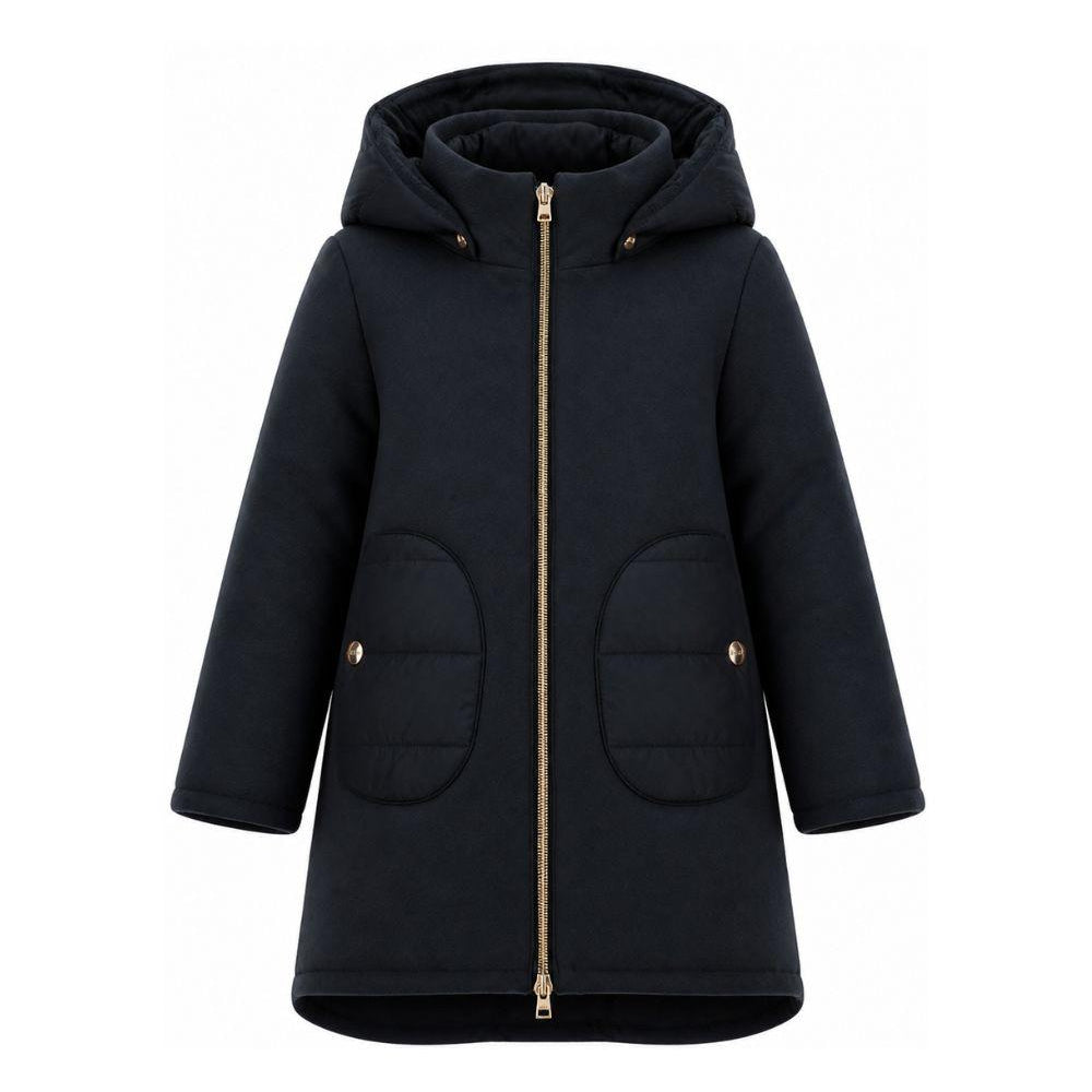 Cappotto per bambina Herno Kids blu con collo alto GC000049G33344 9202 HERNO KIDS