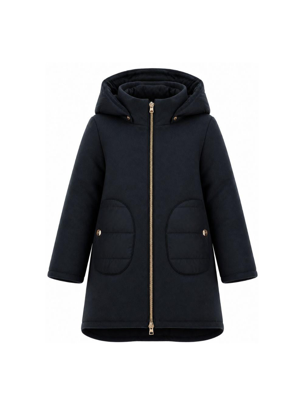 Cappotto per bambina Herno Kids blu con collo alto GC000049G33344 9202 HERNO KIDS