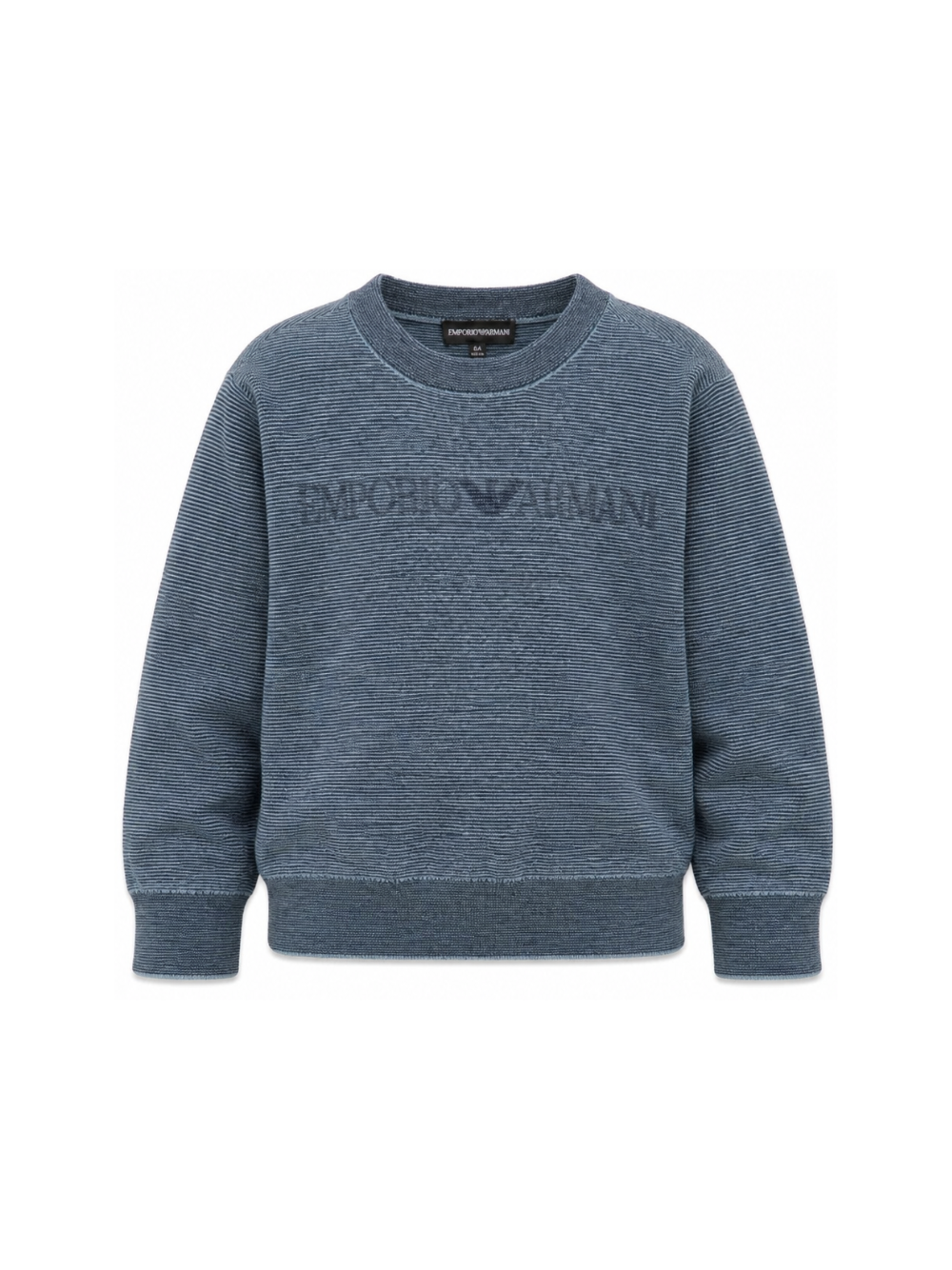 Maglione per bambino Emporio Armani Kids blu con motivo a righe orizzontali EB001581 AF27312 MB004 EMPORIO ARMANI KIDS