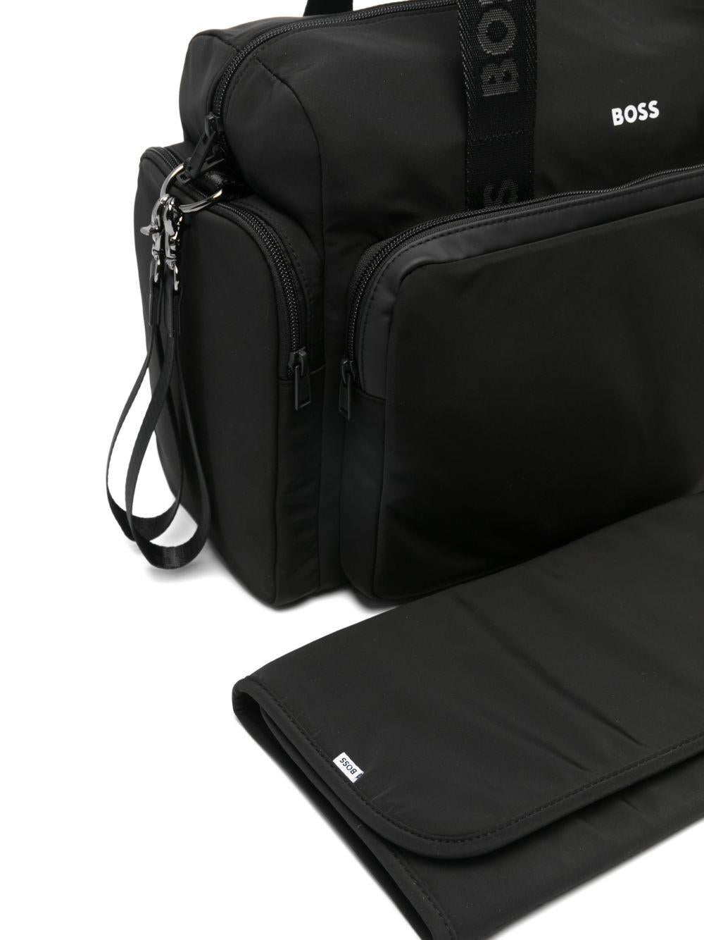 Borsa fasciatoio per neonati Boss Kidswear nero con tracolla staccabile J53107 09B BOSS KIDS