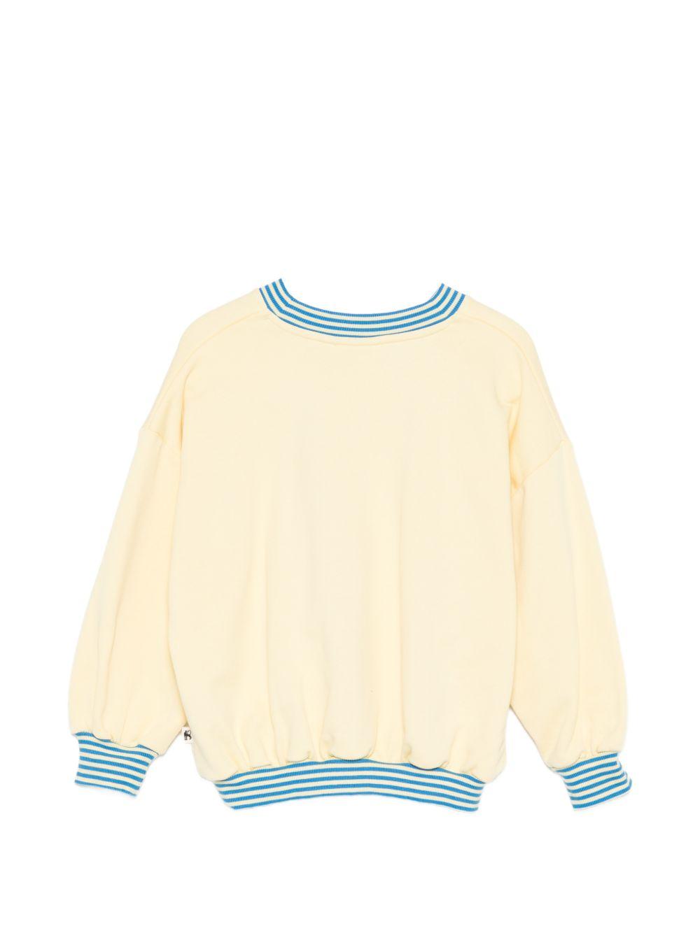 Felpa per bambina Mini Rodini multicolor con scritta "To the moon and back ricamata" 26220163 YELLOW MINI RODINI