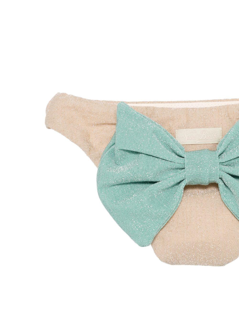 Costume per neonata MC2 Saint Barth Kids beige con cuciture tono su tono MAD0001 00075L MC2 ST. BARTH KIDS