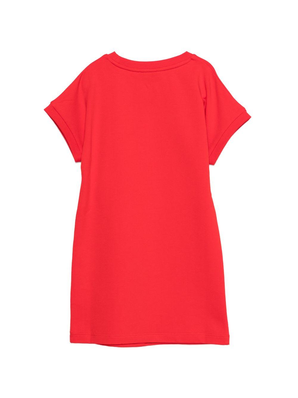 Abito per bambina Moschino Kids rosso con stampa grafica Teddy Bear HAV0EALDA25 50109 MOSCHINO KIDS