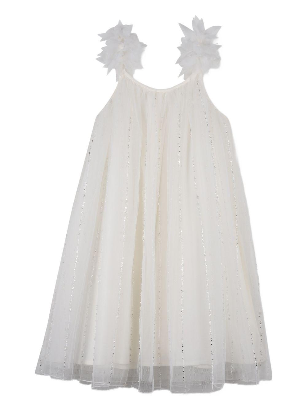 Abito per bambina Billieblush bianco a fiori U21841 105 BILLIEBLUSH KIDS