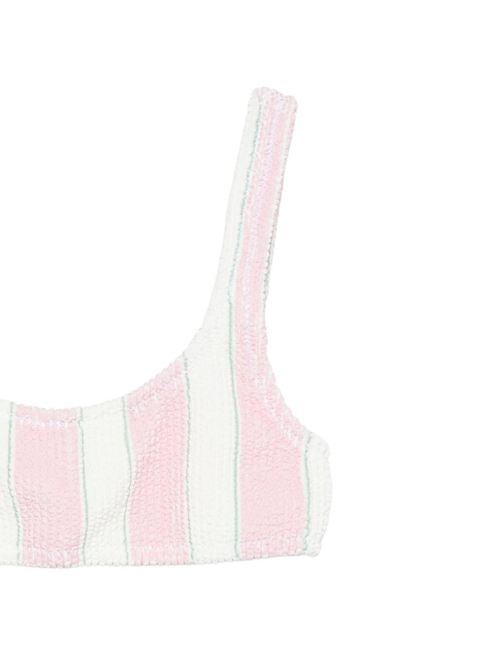 Bikini per bambina MC2 Saint Barth Kids rosa con righe verticali BAK0002 03808L MC2 ST. BARTH KIDS