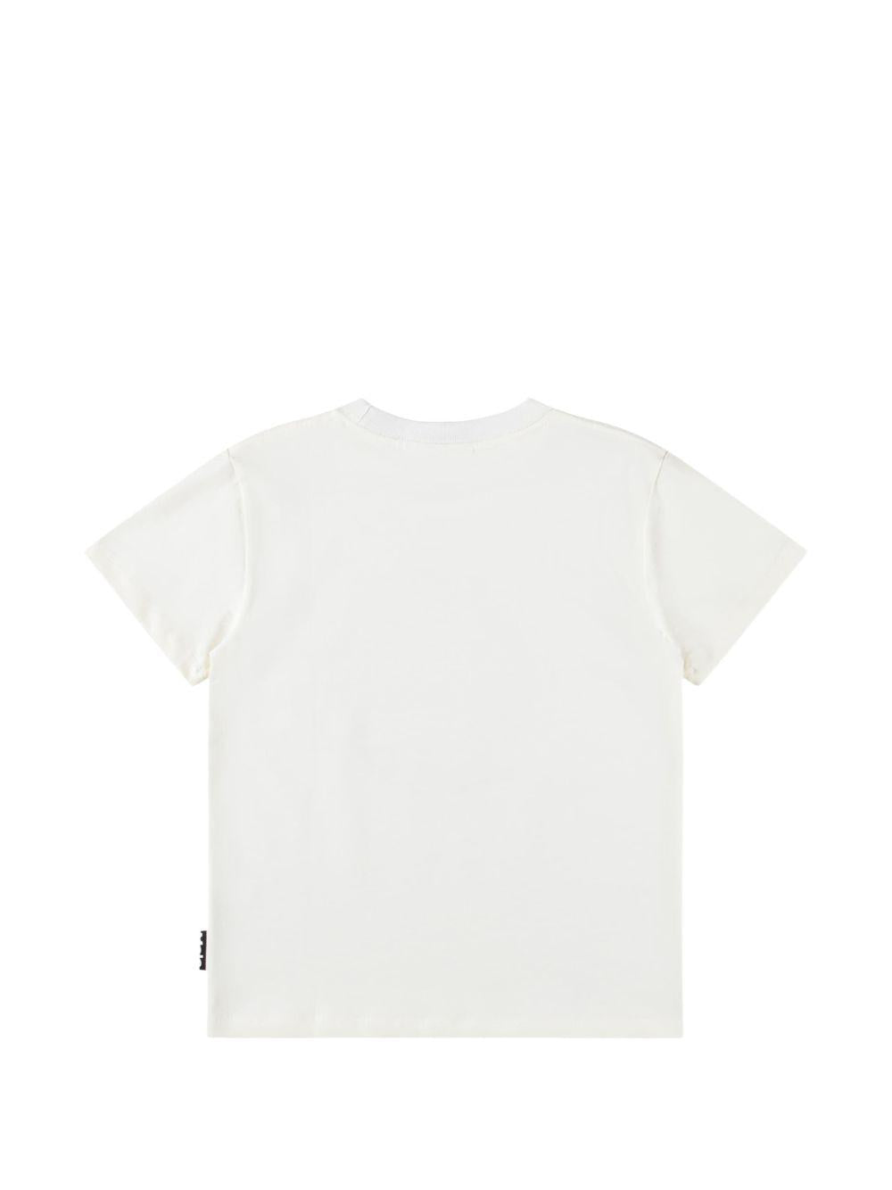 T-shirt per bambino Molo Kids bianca con stampa grafica pallone sul davanti 1W26A212 5999 MOLO KIDS