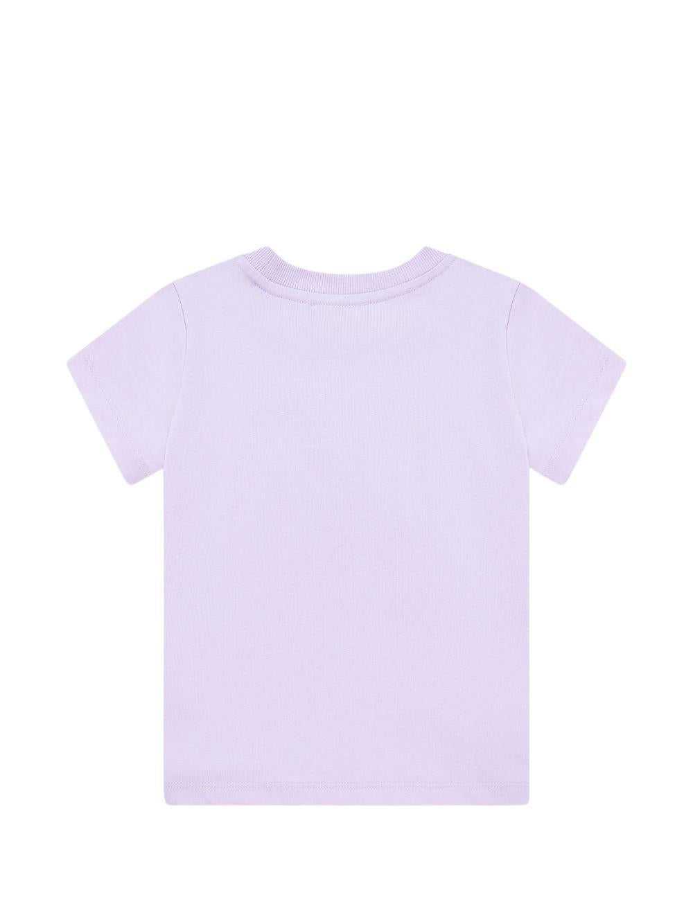 T-shirt da bambina Moschino Kids viola con stampa orsacchiotto HGM06KLAA02 51683 MOSCHINO KIDS