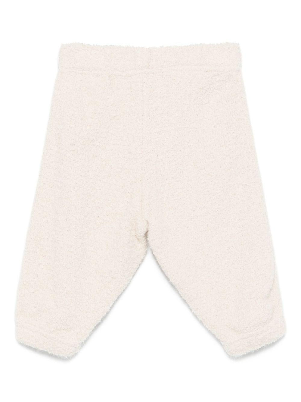 Pantaloni per neonato Palm Angels Kids beige con ricamo PBXQ002F25KNI001 6F60 PALM ANGELS KIDS
