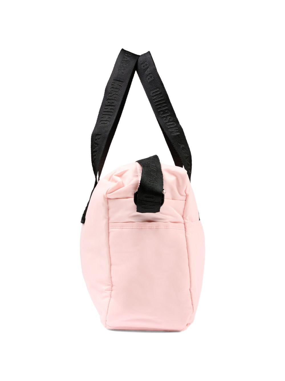 Borsa fasciatoio per neonata Moschino Kids rosa con stampa Teddy Bear MUX05WL3A89 50209 MOSCHINO KIDS