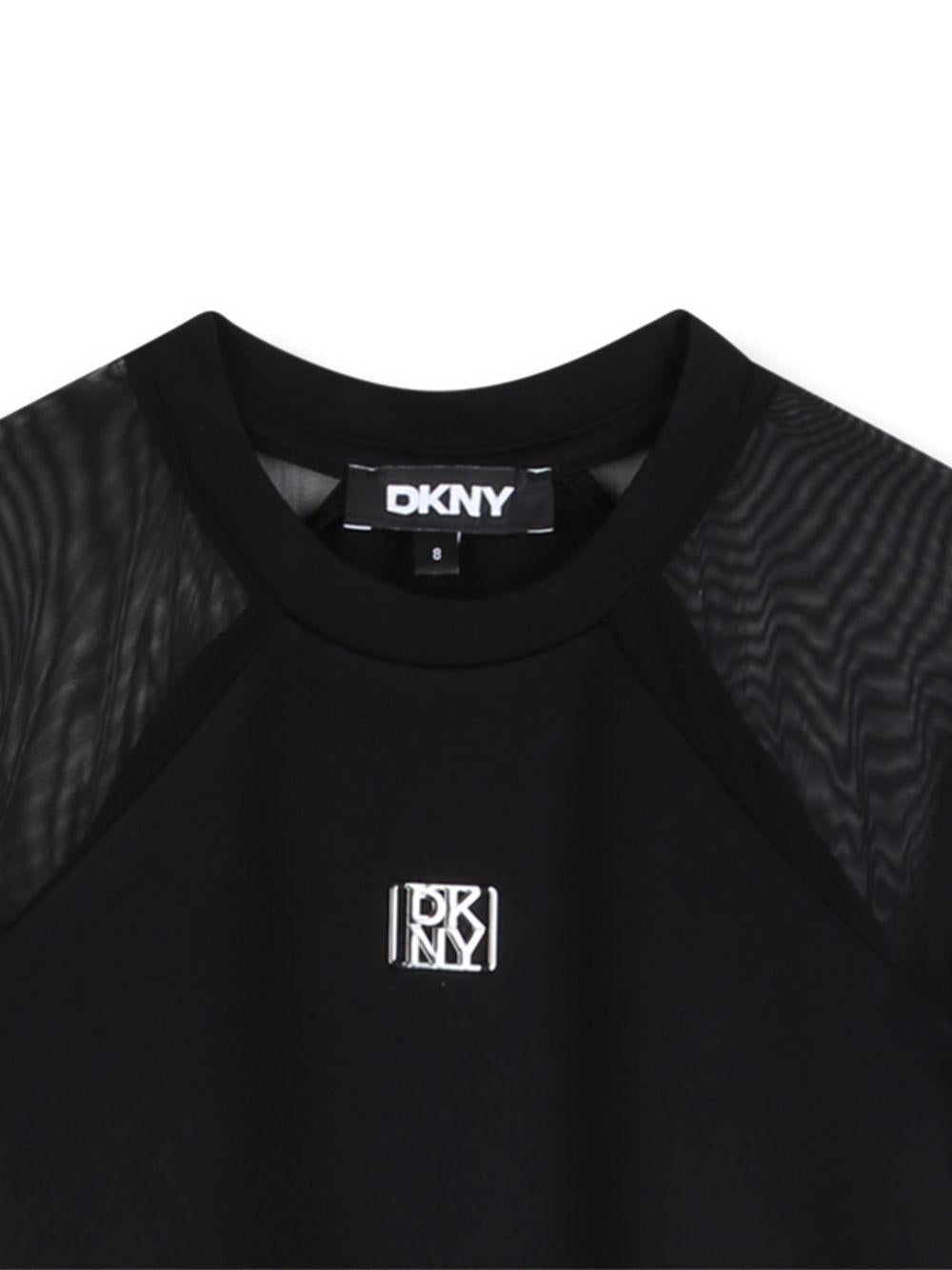 Abito per bambina Dkny Kids nero a trapezio D62627 09B DKNY KIDS