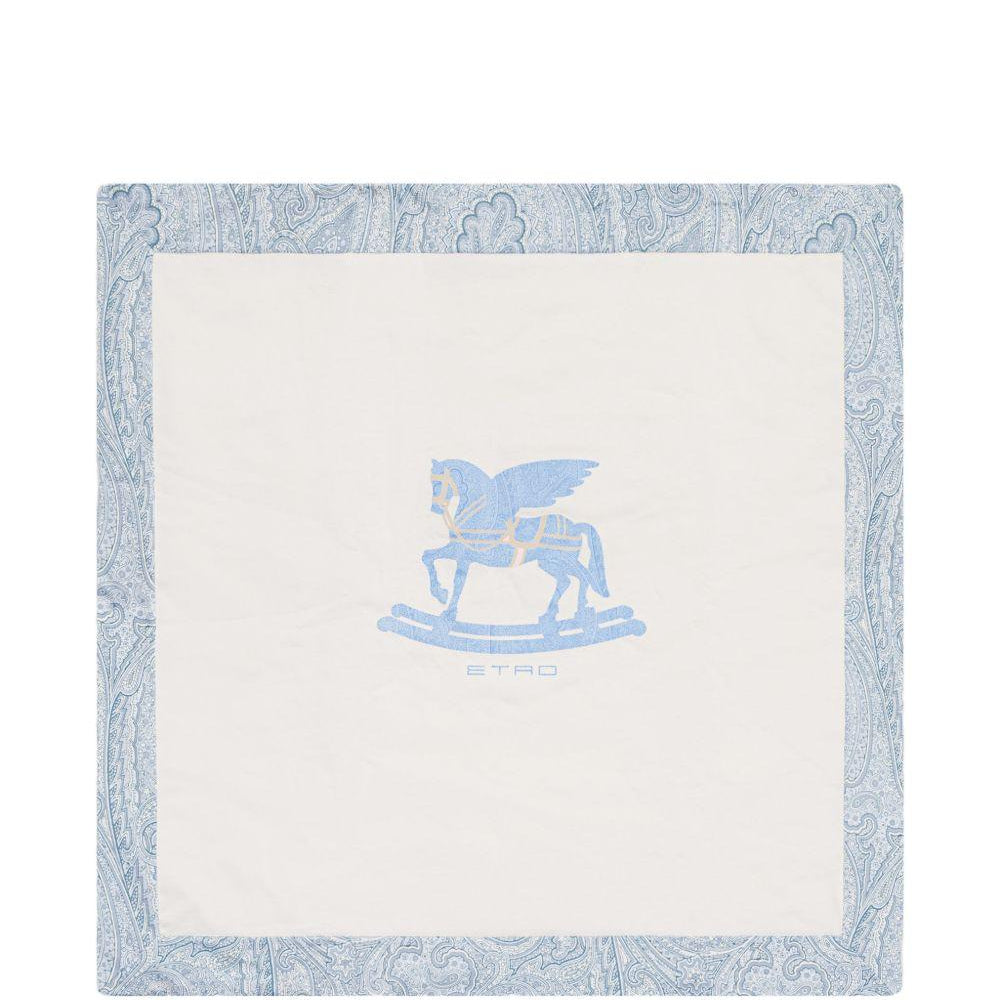 Coperta per neonato ETRO KIDS Pegaso bianco con stampa paisley GY0520 Z3672 102CE ETRO KIDS