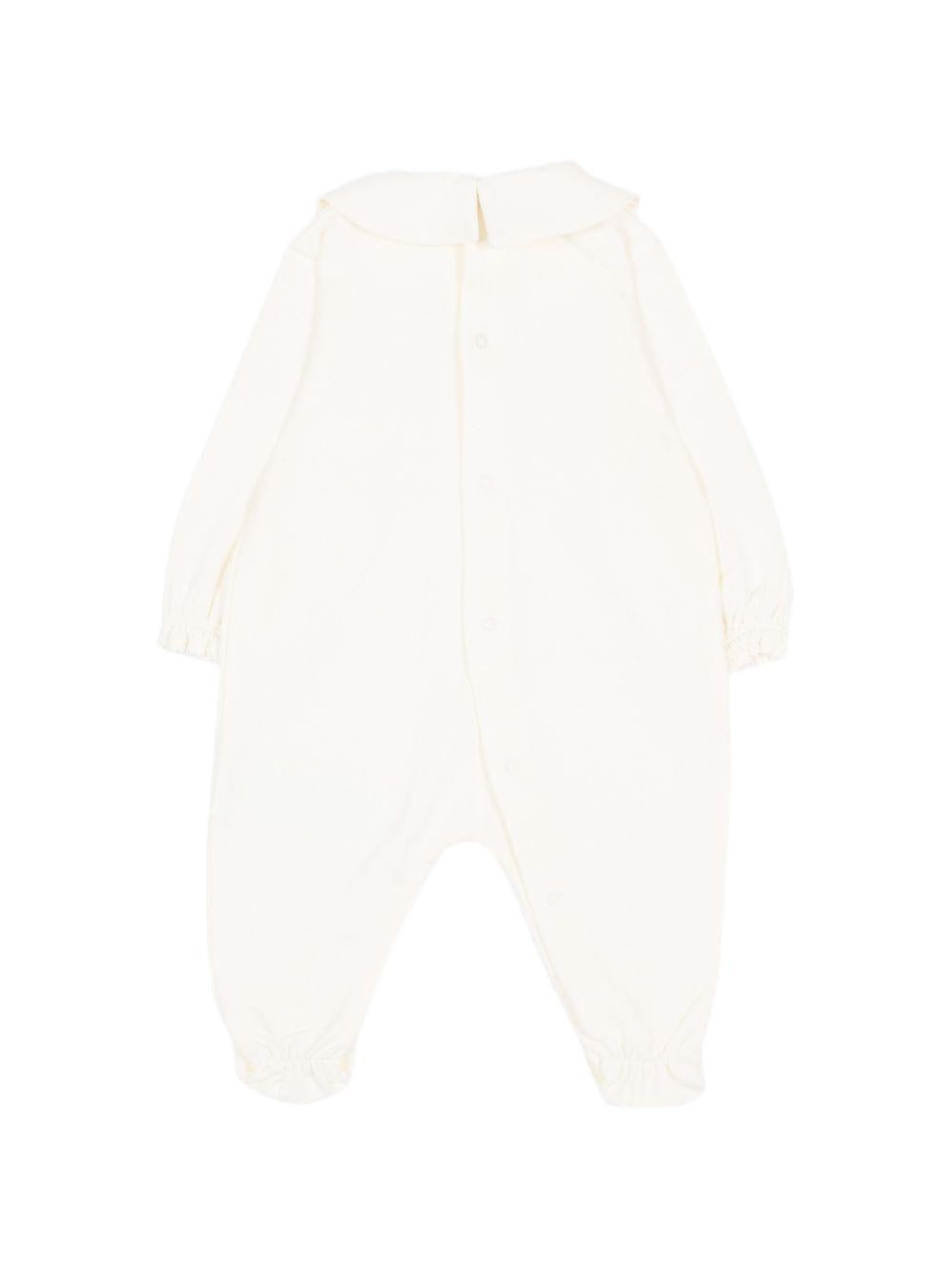 Tutina e bavaglino per neonati Moschino Kids bianchi con motivo Teddy Bear MDY01CLDA63 10063 MOSCHINO KIDS