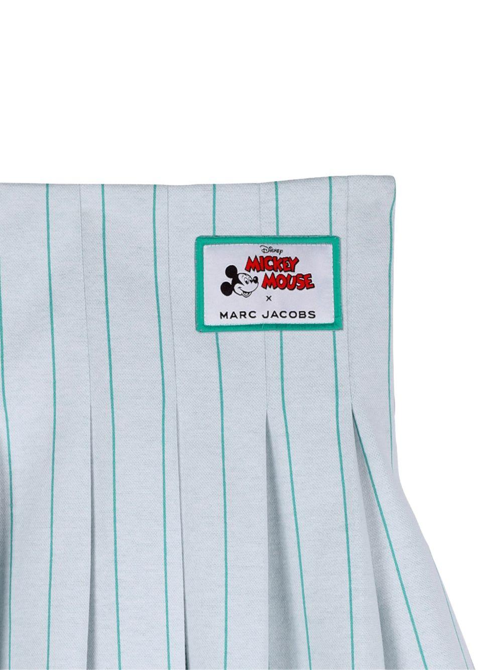 Gonna plissettata per bambina The Marc Jacobs x Disney verde chiaro con motivo a righe W60737 126 THE MARC JACOBS KIDS