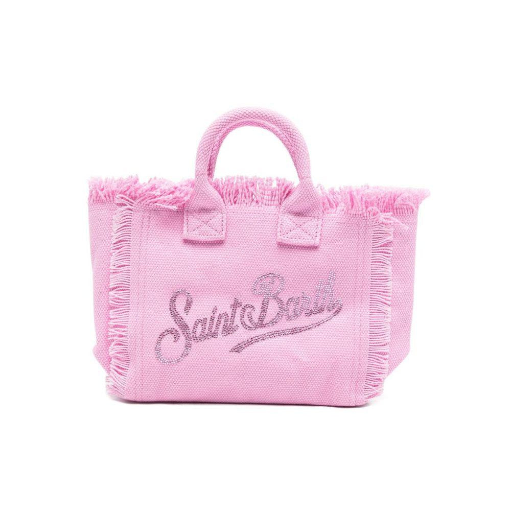 Borsa Vanity Mini MC2 Saint Barth rosa con logo impreziosito da glitter VAMI001 00403L MC2 ST. BARTH KIDS