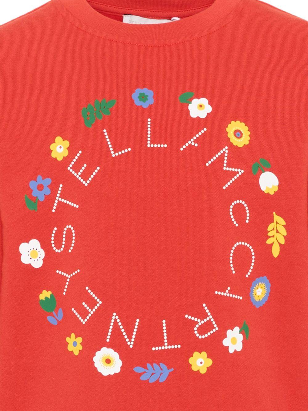 Felpa per bambini Stella McCartney Kids rossa con stampa grafica TZ4A50 Z3059 411 STELLA McCARTNEY KIDS