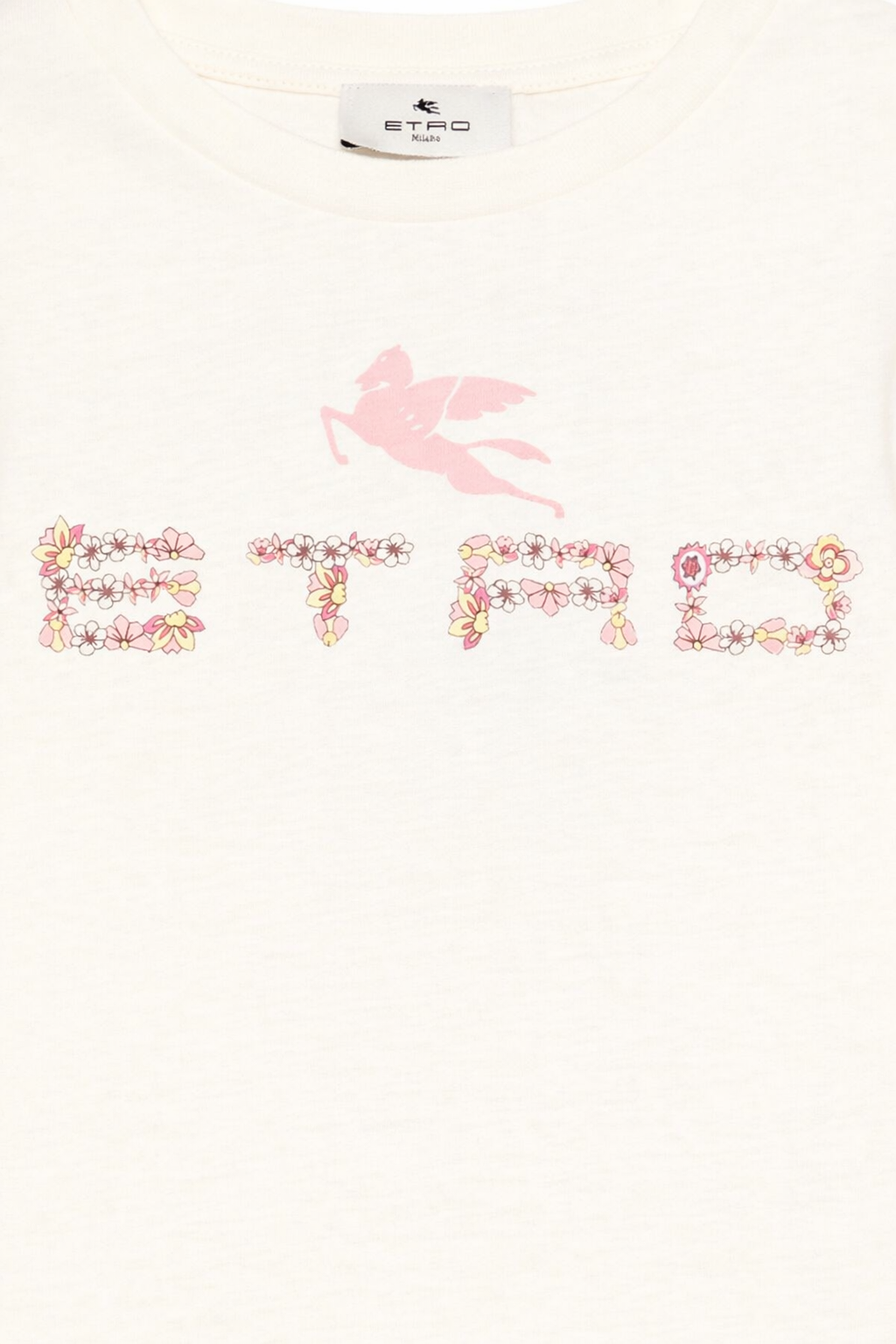 T-shirt per bambina Etro Kids beige con stampa floreale GY8A01 Z3672 102RS ETRO KIDS