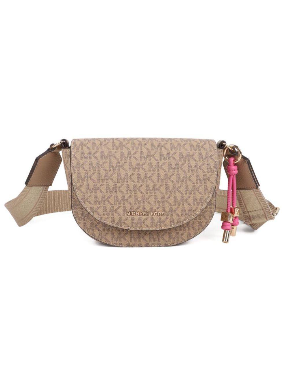 Borsa a spalla per bambina Michael Kors Kids beige con monogramma R30632 215 MICHAEL KORS KIDS