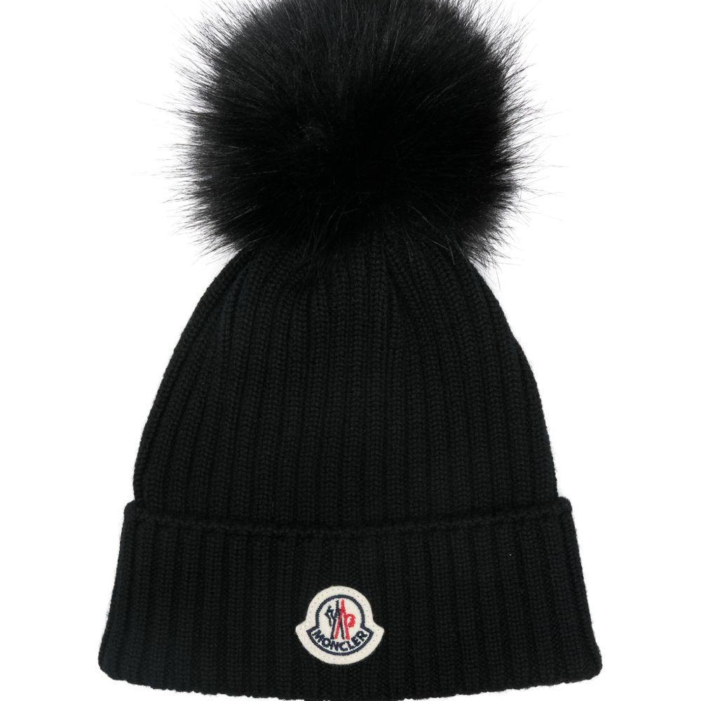 Berretto per bambini Moncler Enfant nero con pompon L29543B00007M1131 999 MONCLER KIDS