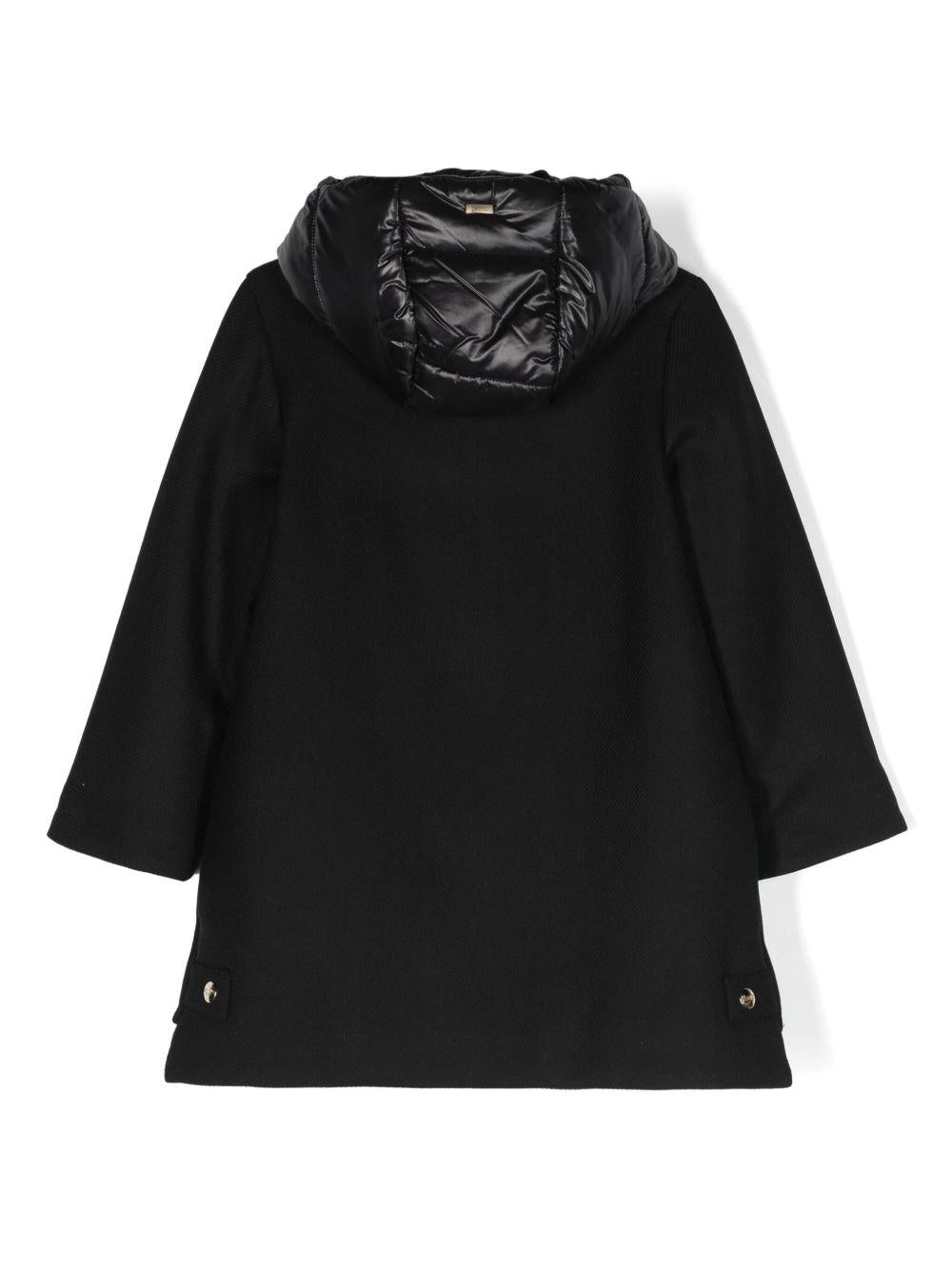 Cappotto per bambina Herno Kids nero con cappuccio GC000049G33344 9300 HERNO KIDS