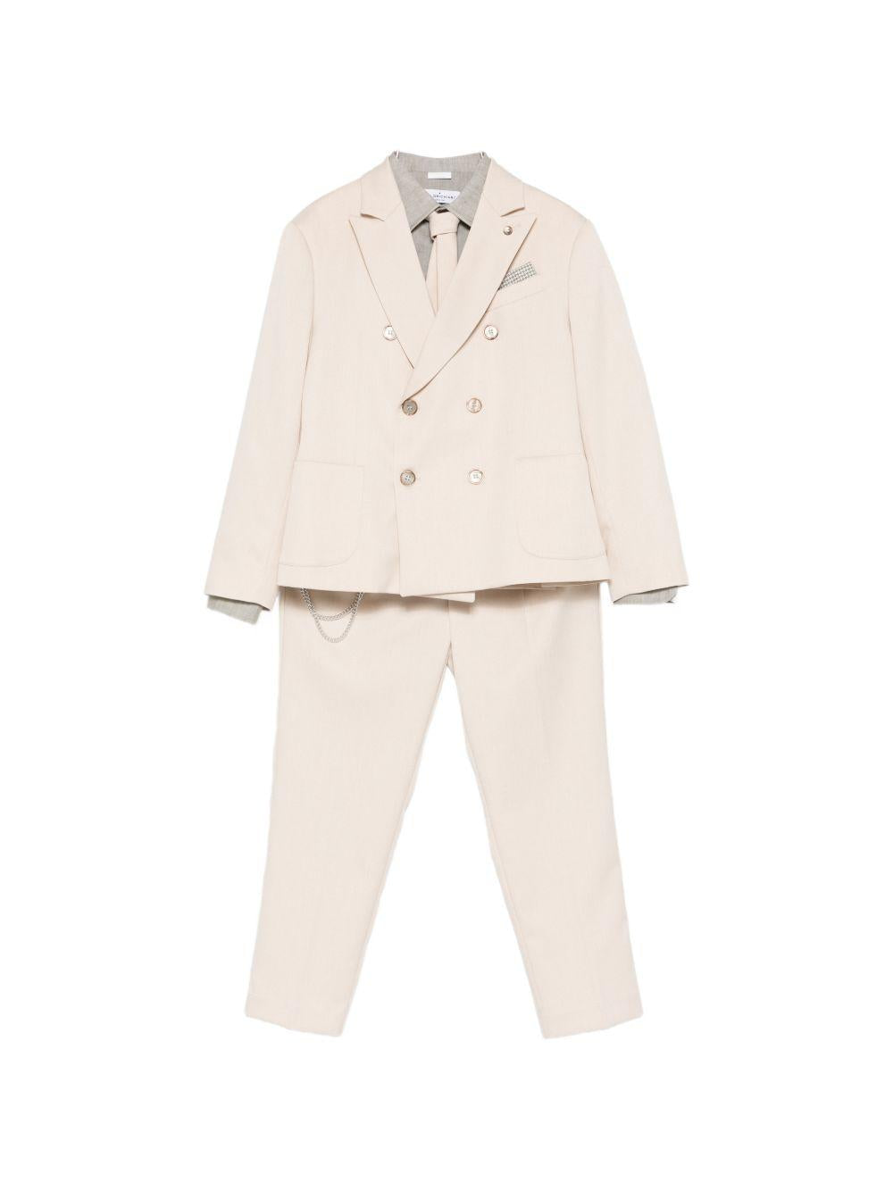 Completo confort per bambino Colorichiari beige a doppiopetto MC508360 4893 21 COLORICHIARI KIDS